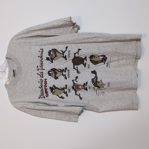 Vintage 90s Warner Brothers Taz Tasmanian Devil Spanish T Shirt - Picture 1 of 6